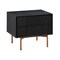Armen Living Carnaby 2 Drawer Nightstand in Black Brushed Oak and Bronze LCCFLABL - alternate 3
